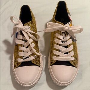 NFL Pittsburgh Steeler  Womens Size 8, Glitter Low Top Canvas Sneaker NWOT